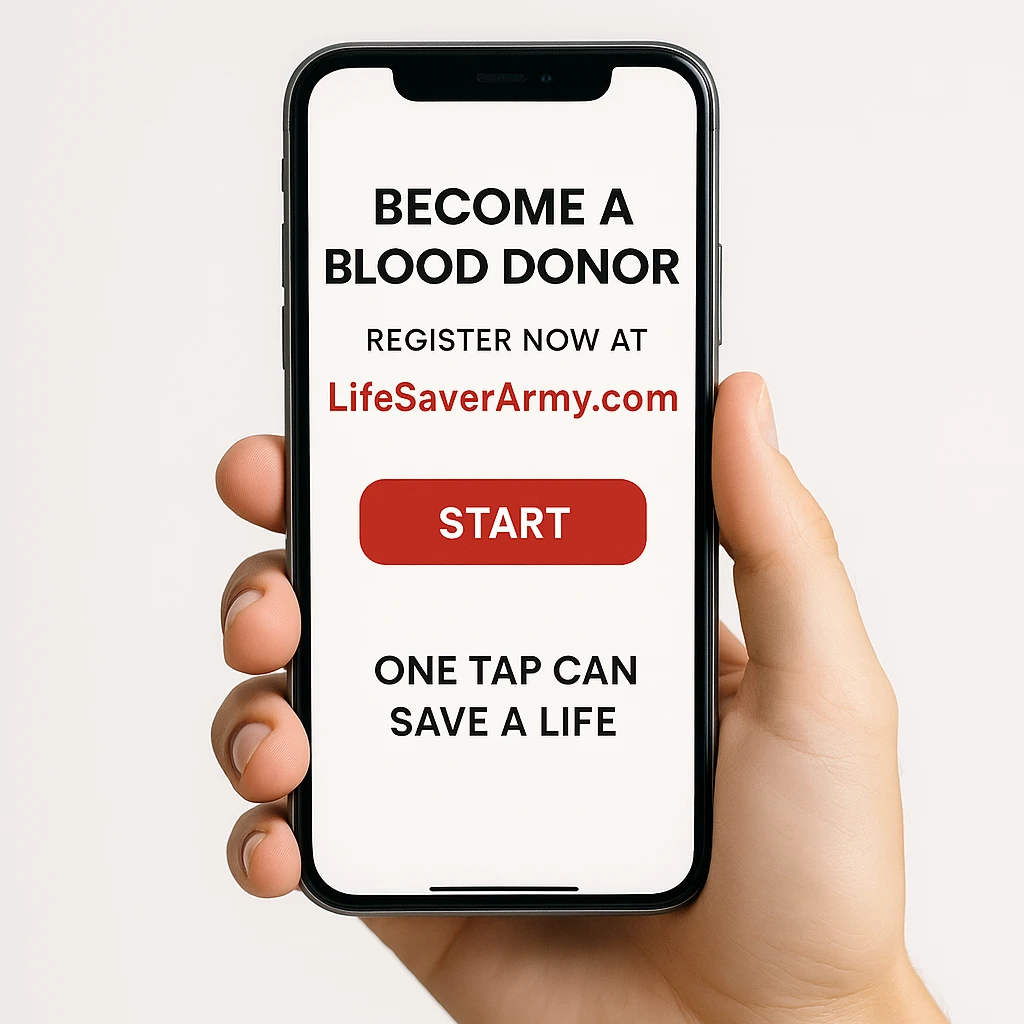 Register to donate blood