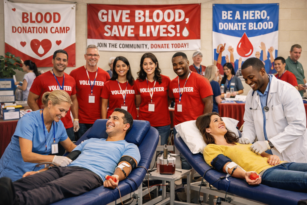 blood donation event support