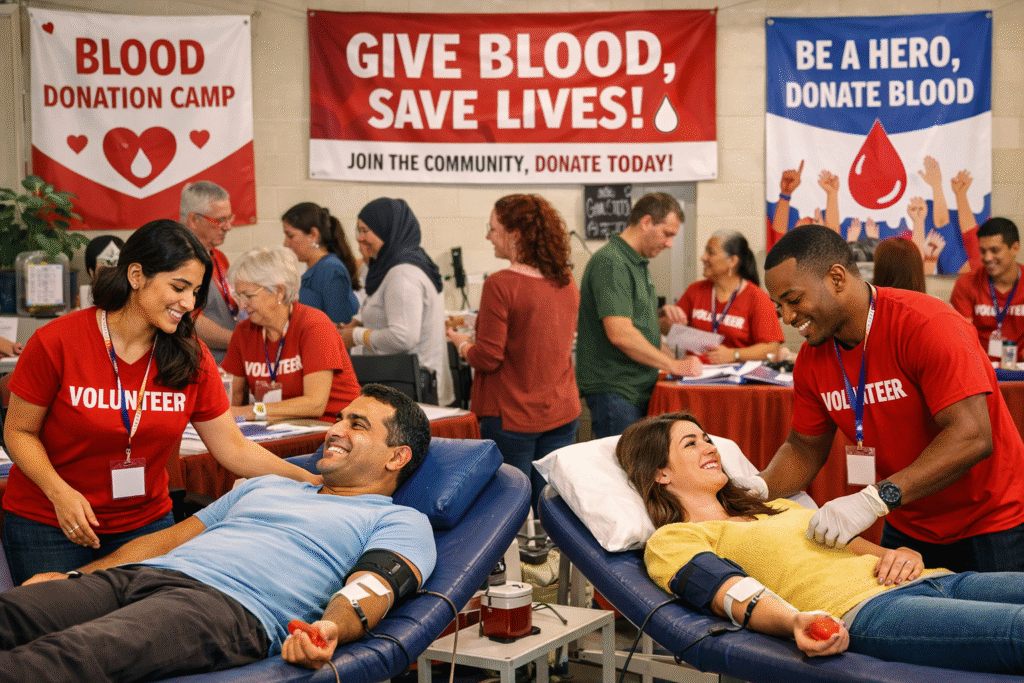 volunteer blood donor drive